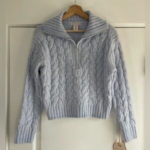 Sincerly Jules Light Blue Cableknit Sweater